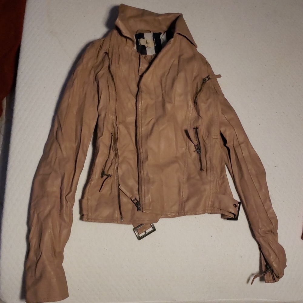 Lost tan moto jacket